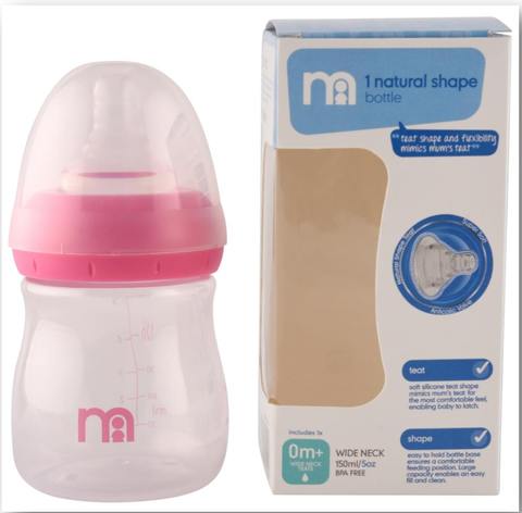 Mothercare WideNeck Feeding Bottle 150ml Pink