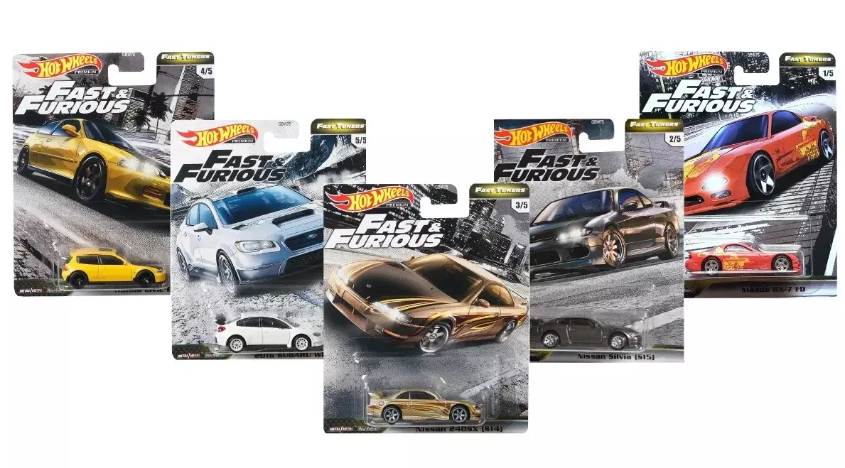 Hot Wheels GBW75 Fast and Furious Vehicles Set of 5 Assortment