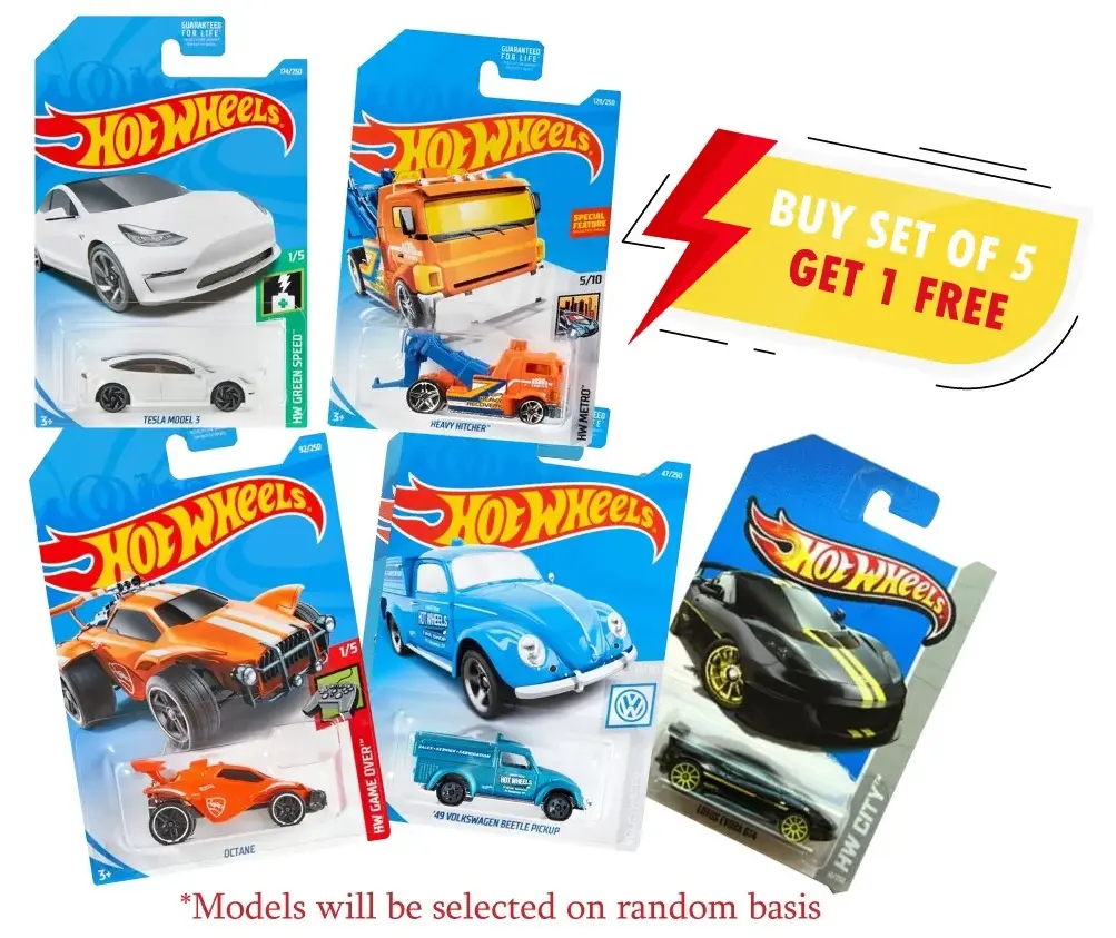 Hot wheels C4982 Set of 5 & Get 1 Free Cars Assortment