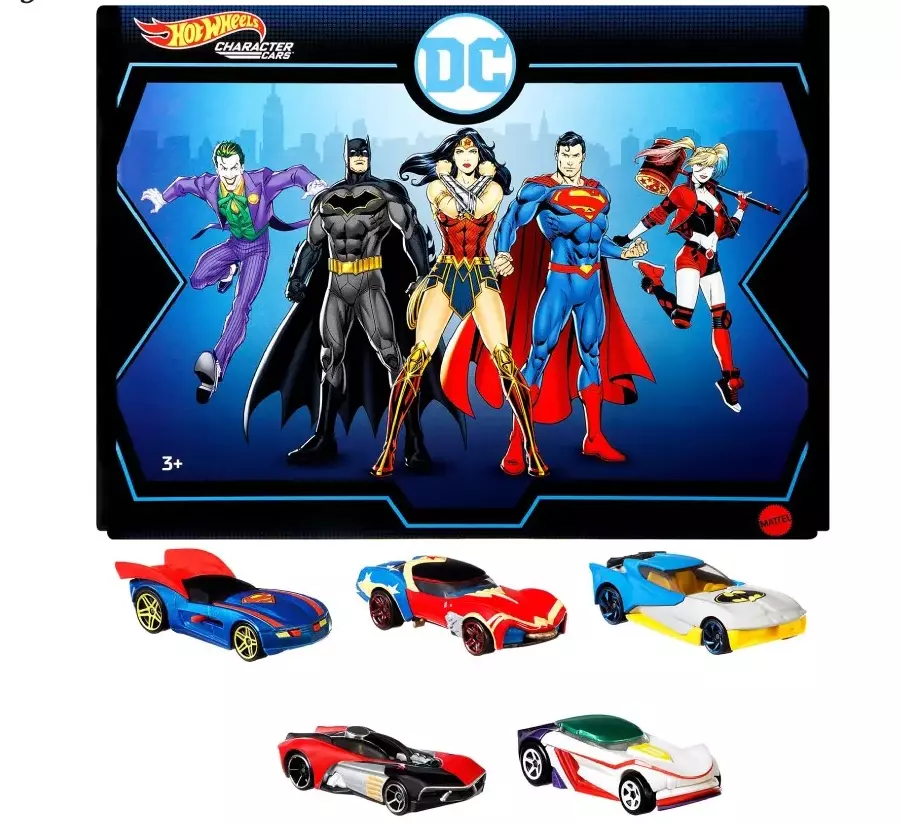 Hot Wheels HBY33 DC Universe Character Car 5-Pack