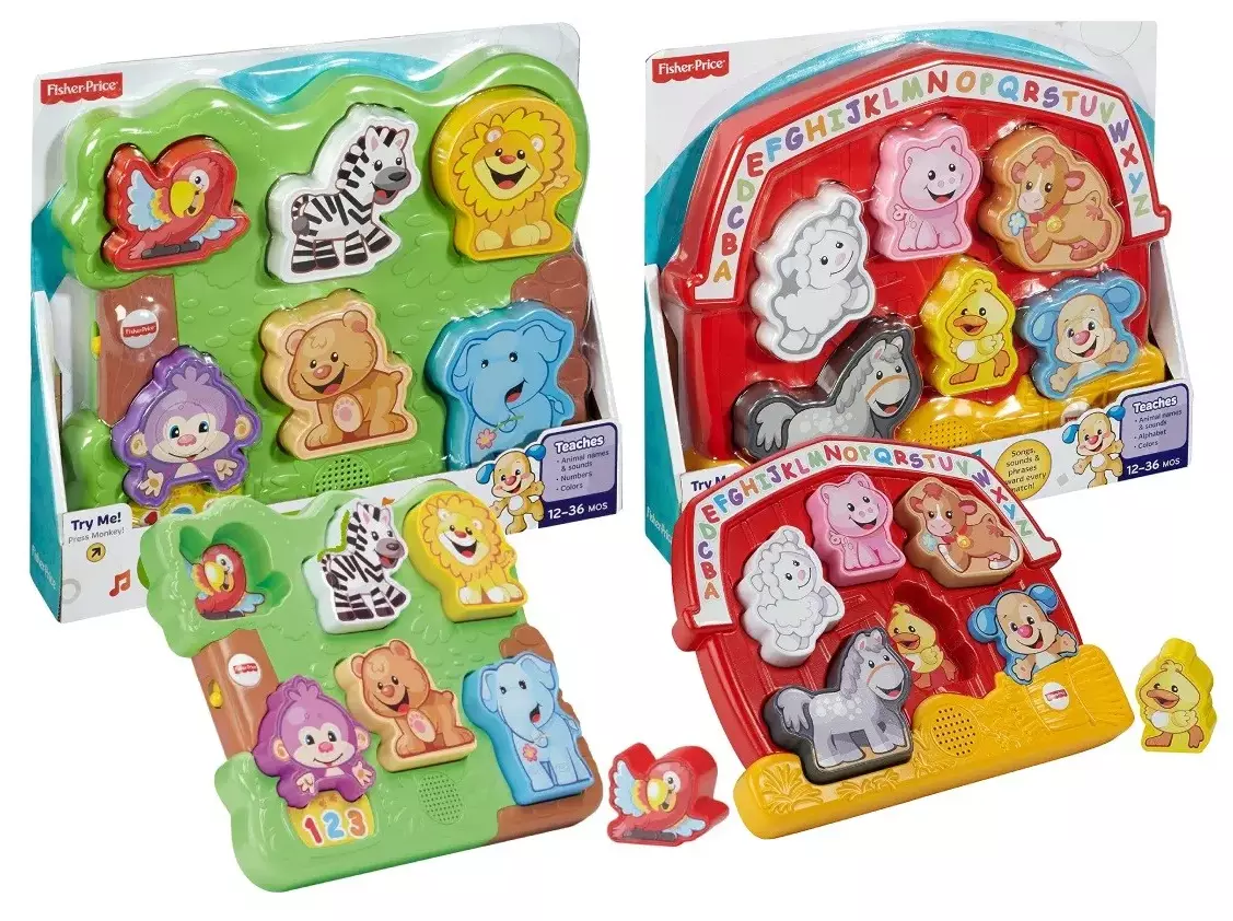 Fisher-Price CGM43 Laugh and Learn Animal Puzzle Assortment