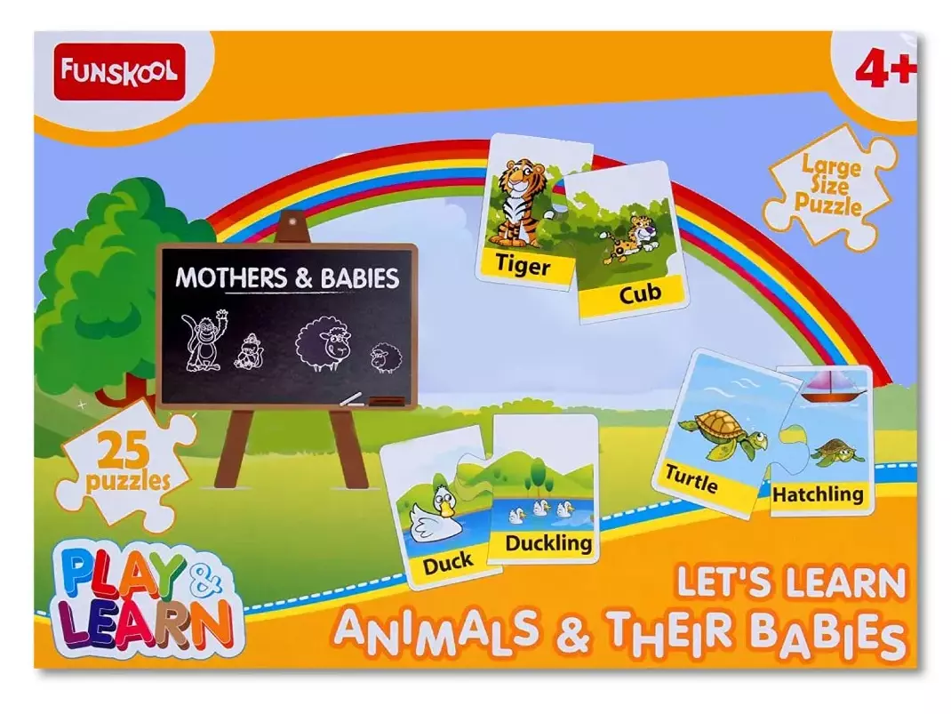 Funskool Play & Learn – Animals and Their Babies Puzzle