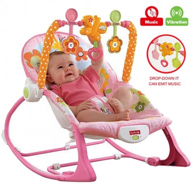 iBaby Infant to Toddler Rocker with Musical Toy Bar & Vibrations